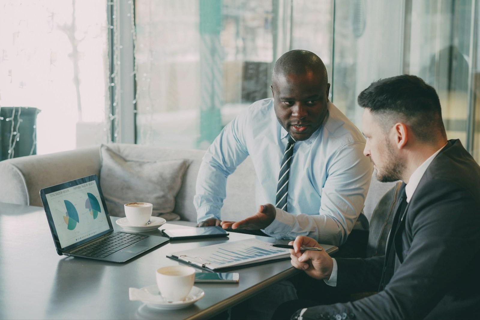 Wealth advisor explaining a plan to a client